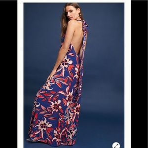 Yumi Kim silk maxi floral tango halter dress